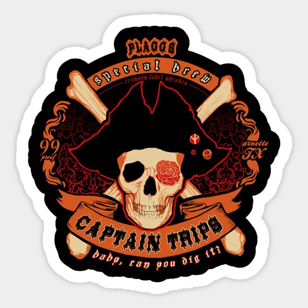 Captain Trips Sticker by MeganLara